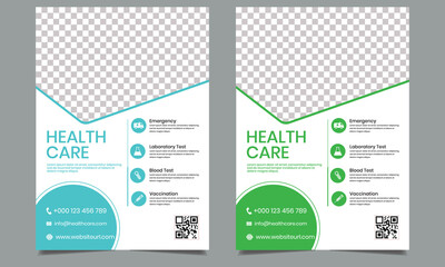 Corporate Healthcare and Medical cover a4 flyer design template