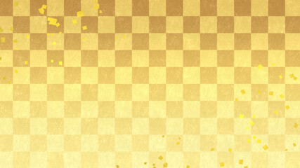金色の市松模様の背景