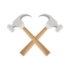 hammers construction tools crossed icons