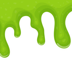 Green dripping liquid slime