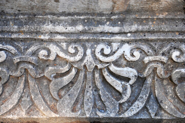 Pattern, bas-relief carved on stone, ancient Greek stone architecture