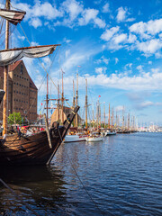 Segelschiffe auf der Hanse Sail in Rostock