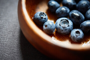 blackberry on plate. mixed fruits