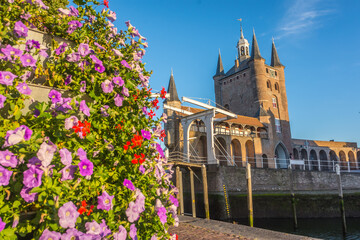 Tower of Zuidhavenpoort in Zierikzee, Province of Zeeland, The Netherlands
