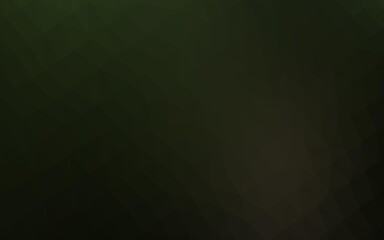 Dark Green vector abstract polygonal layout. A completely new color illustration in a vague style. Triangular pattern for your business design.