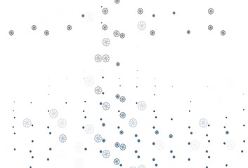 Light BLUE vector cover with beautiful snowflakes.