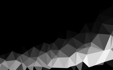 Light Silver, Gray vector polygonal template. Colorful illustration in abstract style with gradient. Polygonal design for your web site.