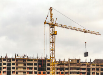 Construction site on the outskirts of St. Petersburg