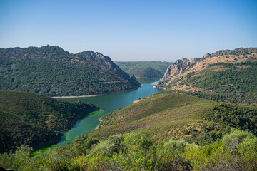 Photo of the impressive and beautiful national park of Monfragüe, pure nature with rocks, lakes...