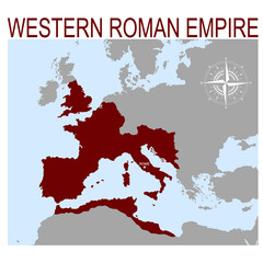vector map of the Western Roman Empire