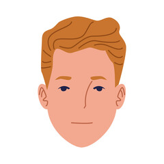 young man casual head avatar character