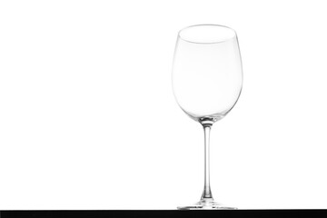 Empty wine glass on the table