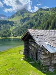 Very old barn, Duisitzkarsee Lake in Austria.