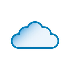 cloud line and gradient style icon vector design