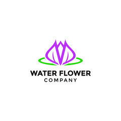 Obraz premium Water Flower Logo Simple Lotus