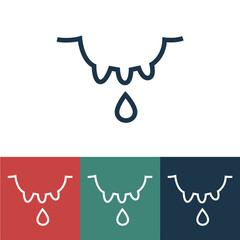 Linear vector icon with milking breasts