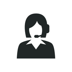 Call center vector icon illustration on white background