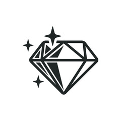 Diamond vector icon illustration on white background