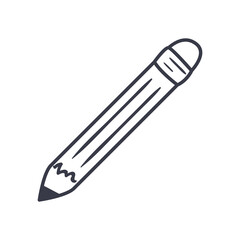 pencil line style icon vector design