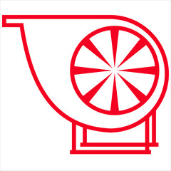 centrifugal radial indusrtial fun vector icon