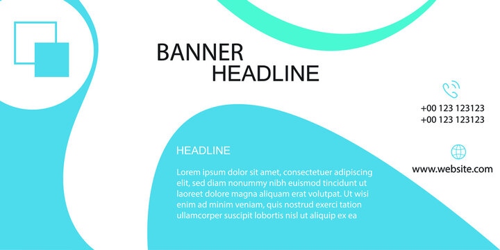 simple blue color web banner design social media cover