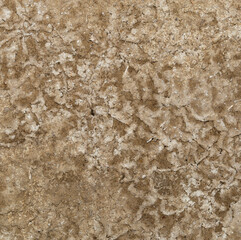 Salt flat. The soil is rich in salts.Texture of a dried-up lake.