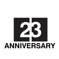 Fototapeta premium 23 Year Anniversary Celebration Vector Template Design Illustration