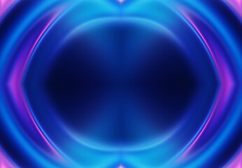 Bright abstract futuristic background with neon lines. Light neon effect. Laser light show, energy waves, flash of light.