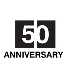 50 Year Anniversary Celebration Vector Template Design Illustration
