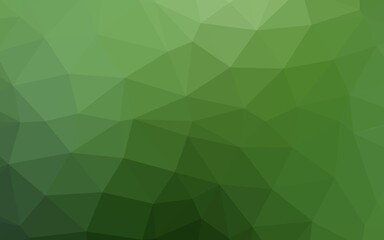Light Green vector abstract polygonal layout. Shining illustration, which consist of triangles. Textured pattern for background.