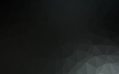 Fototapeta premium Dark Black vector polygon abstract layout. Geometric illustration in Origami style with gradient. Polygonal design for your web site.