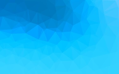 Light BLUE vector triangle mosaic template. Shining illustration, which consist of triangles. Template for your brand book.