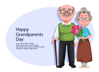 Grandparents day. Grandmother and grandfather