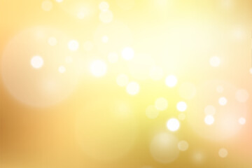 Golden glittering background with bokeh effect. Gold twinkled light backdrop for Wedding or Christmas xmas card, website