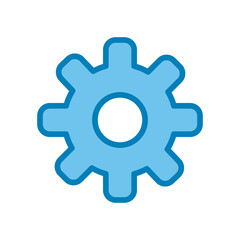 gear line and gradient style icon vector design