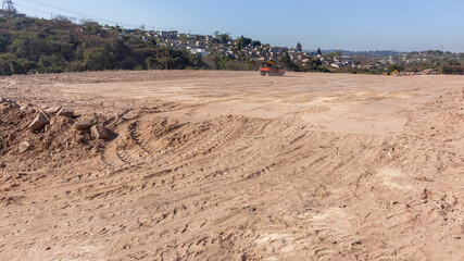 Industrial Development Site Construction Earthworks Grader Roller Machine leveling sand soil...