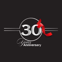 30 Year Anniversary celebration Vector Template Design Illustration
