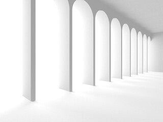 Abstract White Architecture Design Concept