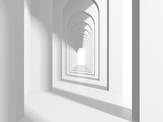 Abstract White Architecture Design Concept