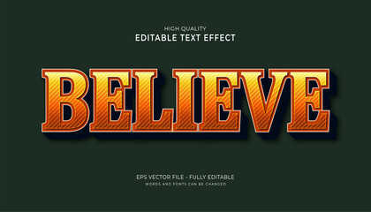 believe text style effect,editable font effect.