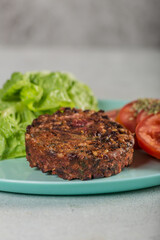 Vegan burgers light background. selective focus
