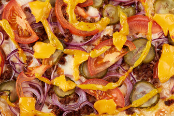 pizza on the wooden background