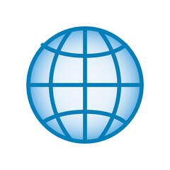 Global sphere line and gradient style icon vector design