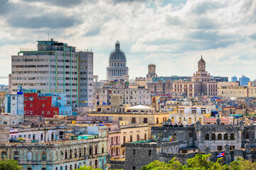 Fototapeta na wymiar Havana, Cuba Town Cityscape