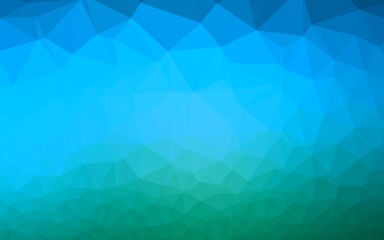 Light Blue, Green vector shining triangular pattern. Shining colored illustration in a Brand new style. Completely new template for your business design.