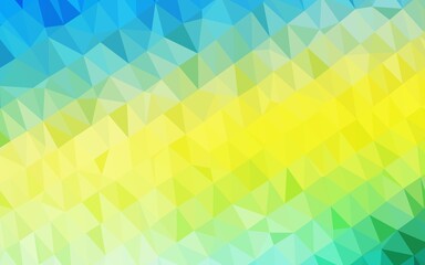 Light Blue, Yellow vector blurry triangle pattern. Colorful illustration in abstract style with gradient. Polygonal design for your web site.