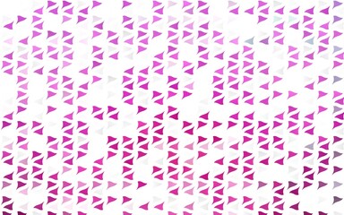 Light Pink vector background with triangles. Triangles on abstract background with colorful gradient. Best design for your ad, poster, banner.