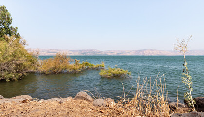 The  Kinneret - Sea of Galilee - near Capernaum in northern Israel
