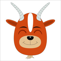 smile animals face drawing in cartoon vector