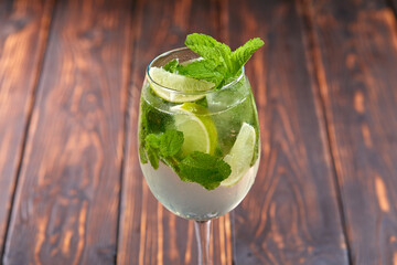 cocktail on the wooden background